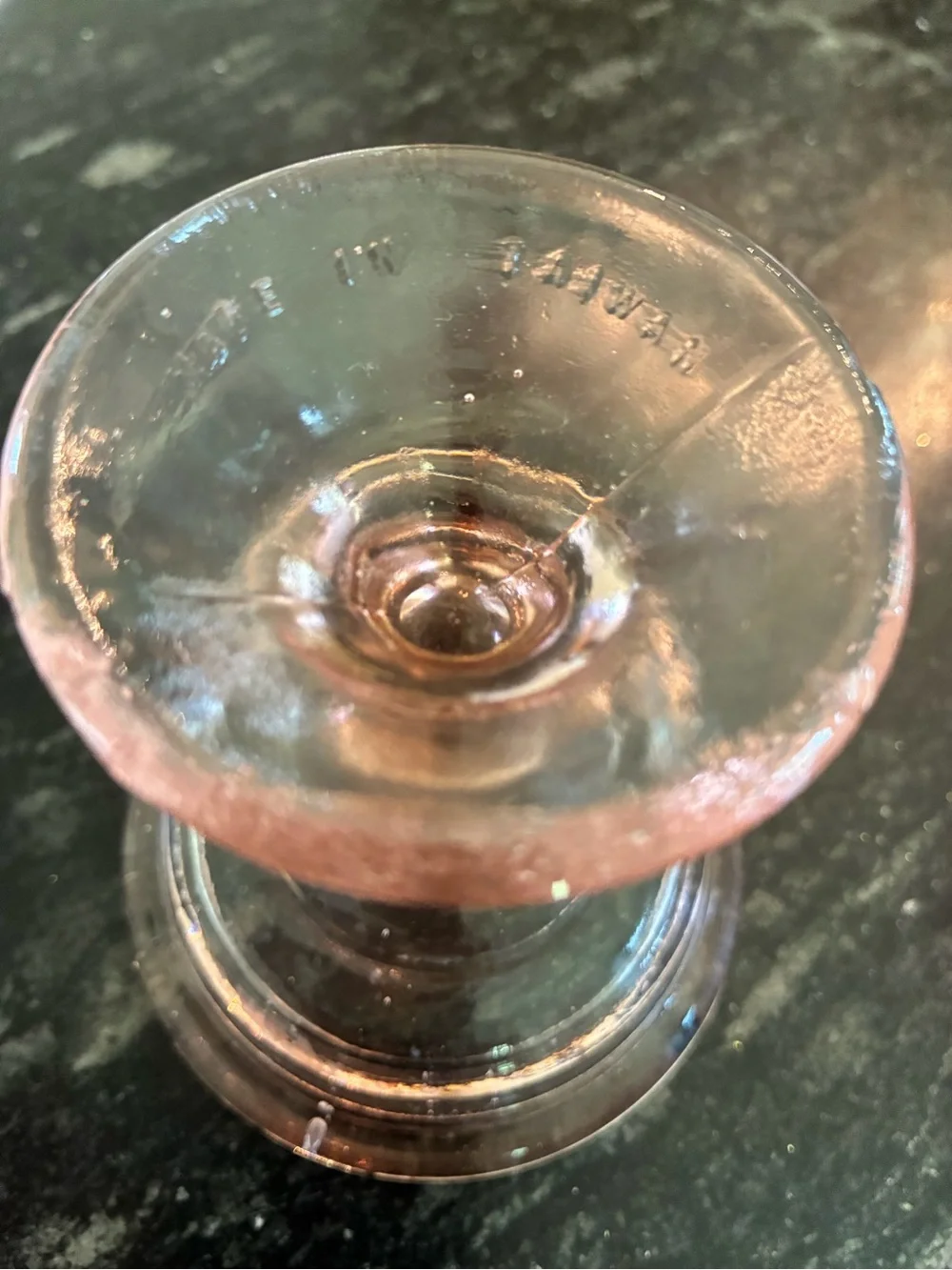 Vintage Pink Fairy Lamp Pressed Glass made in Taiwan Grandma Cottagecore